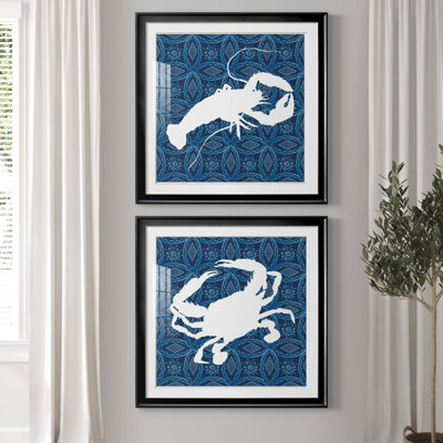 «Sea Patterner Lobster», ensemble de 2 reproductions d'impressions