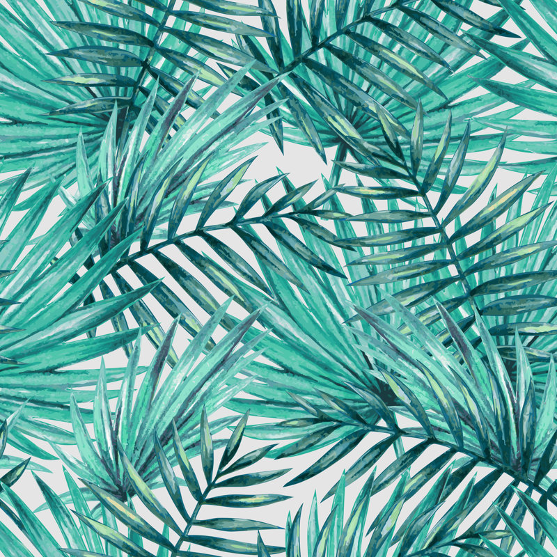 Rouleau de papier peint à motif de feuilles tropicales Barroso, L 16,67 po x l 25 po