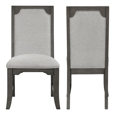 Dabbs Wood Dining Side Chair In Gray