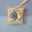Coussin décoratif intérieur/extérieur beige/bleu crabe