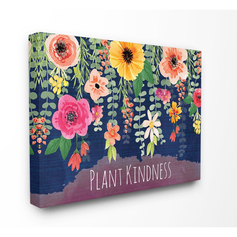 «Plant Kindness Colorful Falling», impression sur toile, H 36 po x l 48 po, Toile tendue