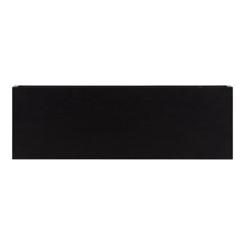 Jeremiah Wood Picture Ledge Floating Shelf, Black, 2.3" H x 24" W x 8" D