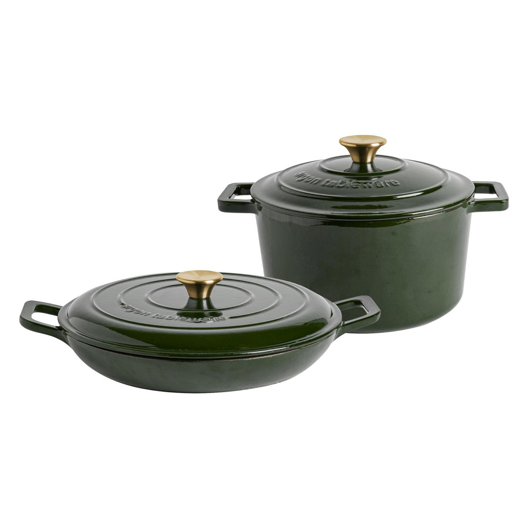 Argon Tableware Cast Iron Casserole Dish Set