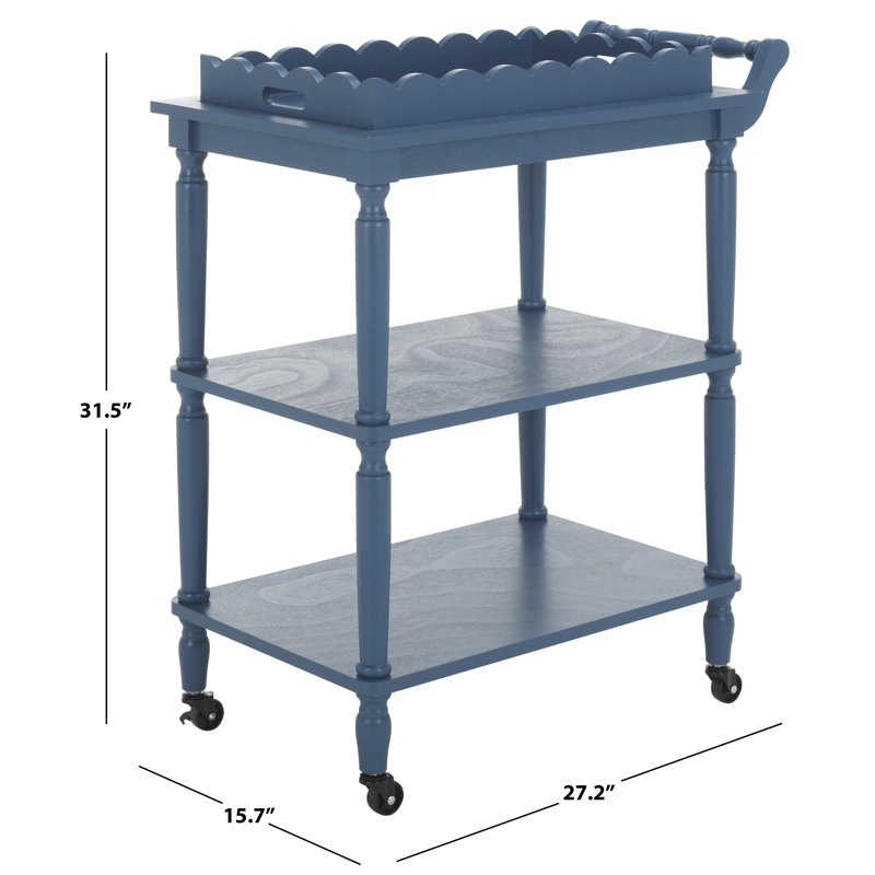 Haven 3 Tier Dining Cart, Blue