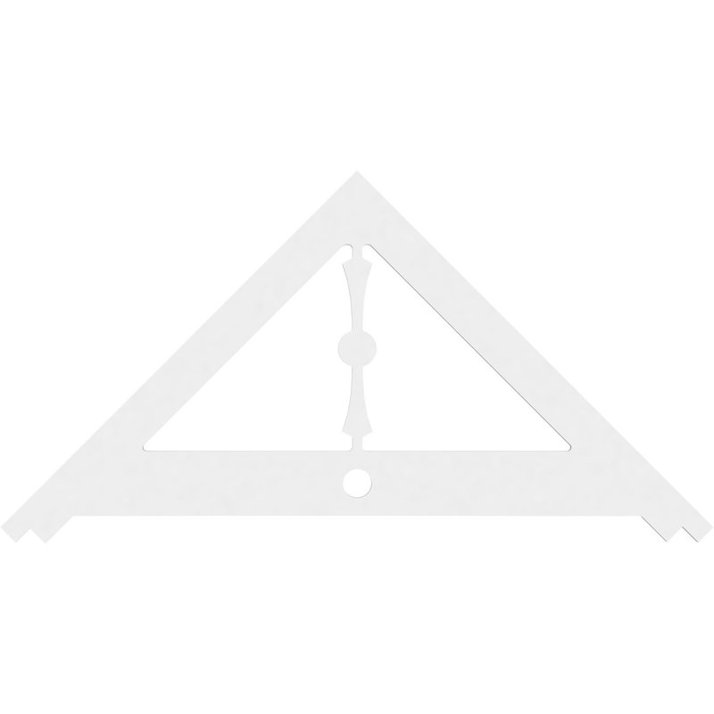Artisan Architectural Grade PVC Gable, 36" H x 72" W x 1" D, 12/12