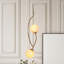 Jenavicia 2 - Light LED Brass Cracked Glass Shade Pendant