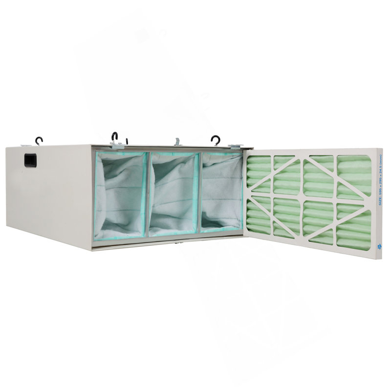Remote-Controlled Air Filtration System,3 Positions Adjust(655/875/1060 CFM),120V 60Hz,For Woodworking For Shop Garage,ETL Certificate,White Color