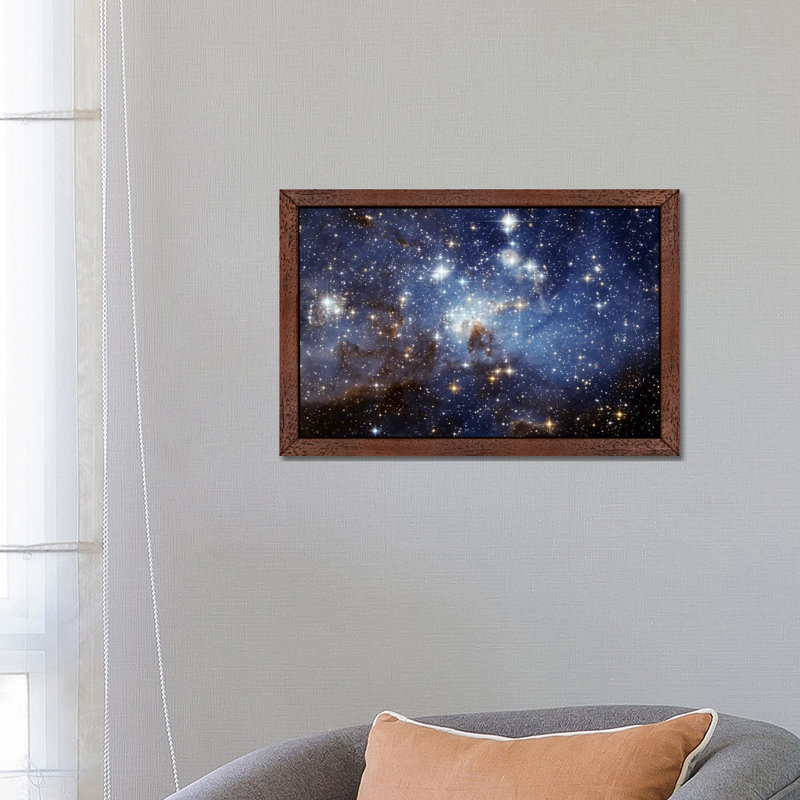 LH-95 Stellar Nursery (Hubble Space Telescope) 1 Piece Wall Art on Canvas, 152.5 cm H x 101.5 cm W, Brown Framed Canvas