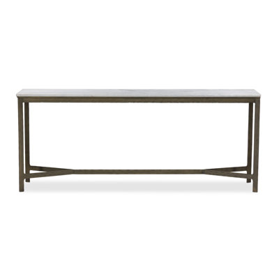 Robles Console Table-White Marble