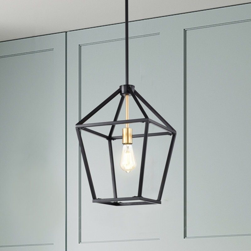 Makinley Farmhouse 1-Light Kitchen Island Linear Pendant Light, 75.5" H X 12" W X 12" D, Matte Black