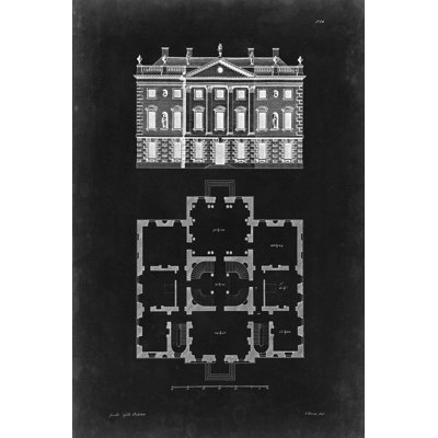 Graphic Building And Plan I - Wrapped Canvas Print