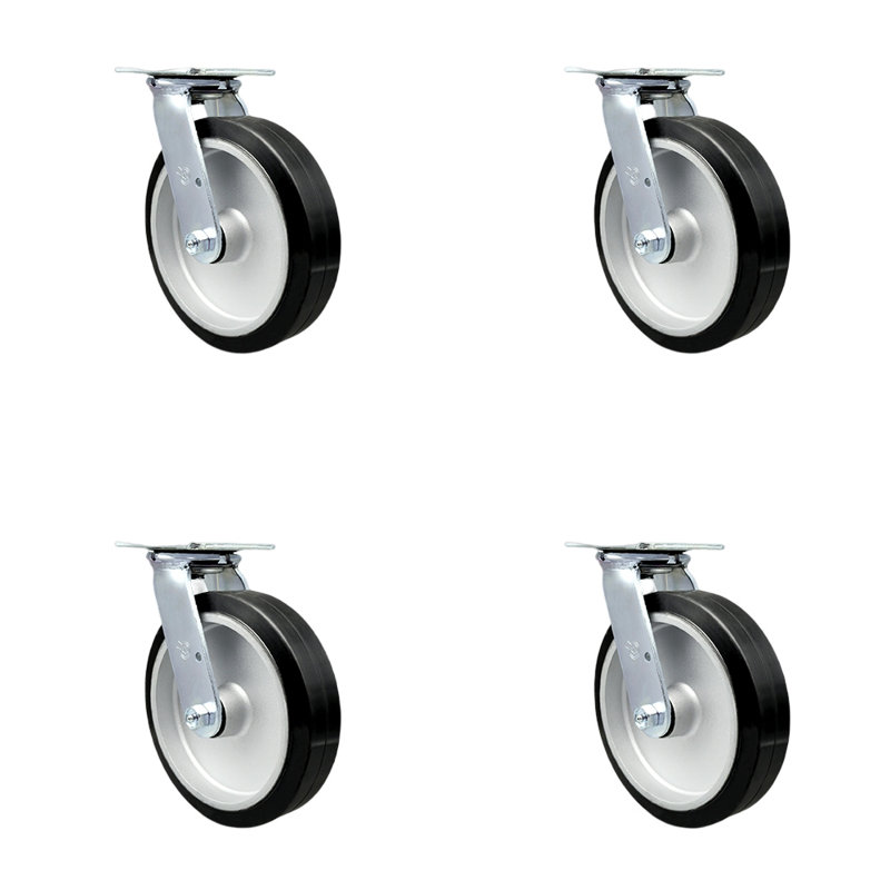 Rubber on Aluminum Caster