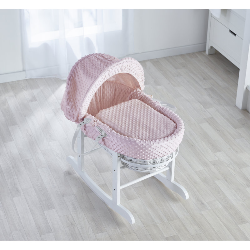 Moses Basket With Stand with Bedding with Mattress