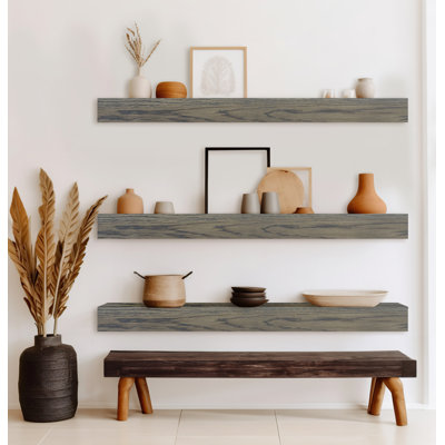 Emerald Lee 3 Piece Oak Floating Shelf