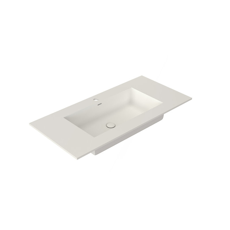 Lavabo de meuble-lavabo à surface en pierre et résine
