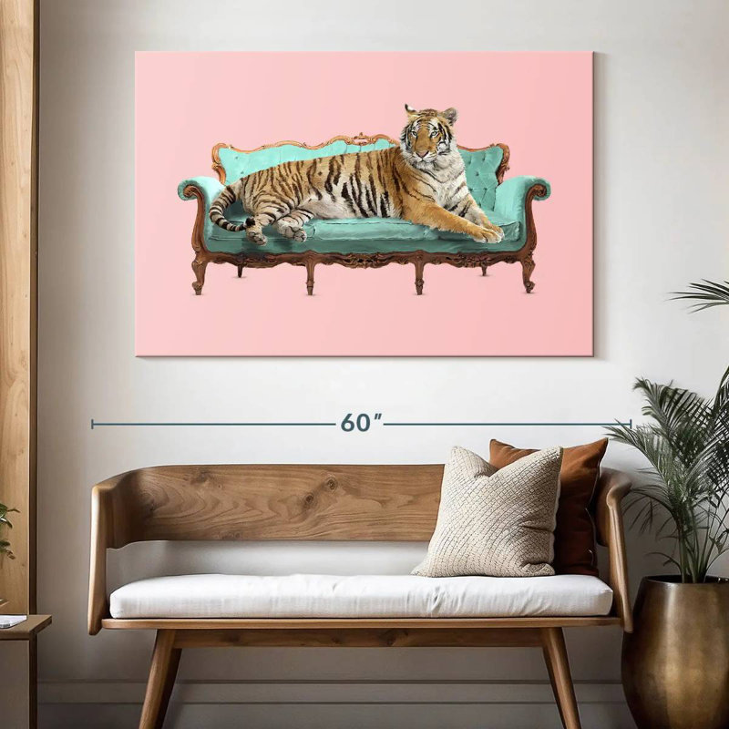 Tigre paresseux, H 34 po x l 51 po