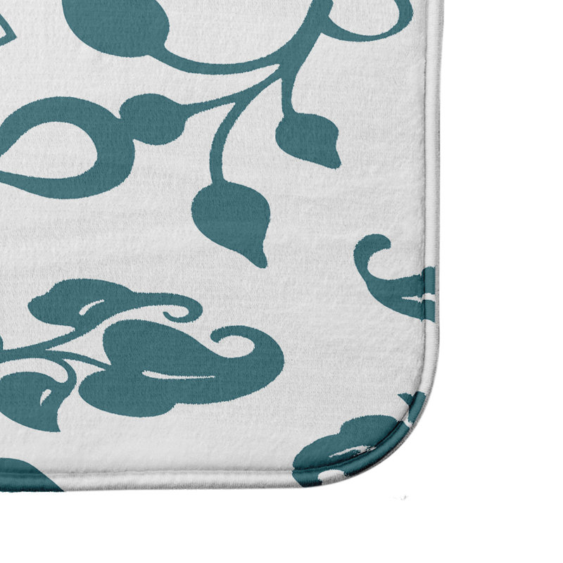 Tapis de bain Louane, l 24 po x L 17 po, Bleu sarcelle