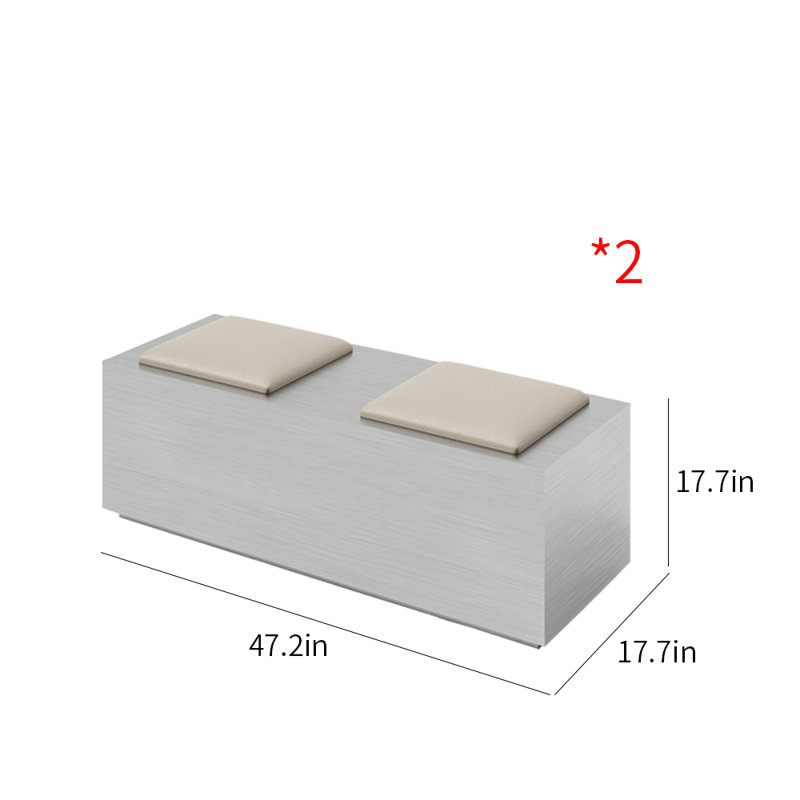Banc rembourré en similicuir Sylvelin