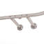 Tringle de douche ovale à fixation murale en aluminium avec support de plafond pour baignoire autoportante sur pieds Utopia Alley-69959834
