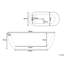 Cadena 800mm x 170mm Whirlpool Acrylic Bathtub