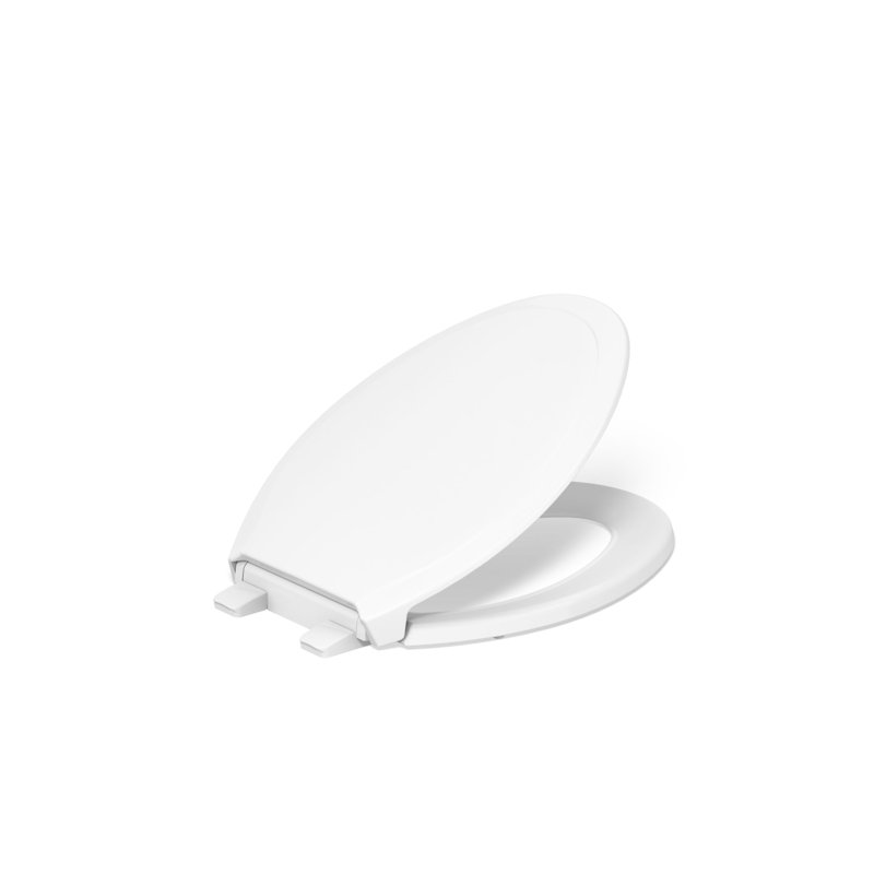 Siège de toilette allongé Rutledge, Blanc, Prêt à être verrouillé