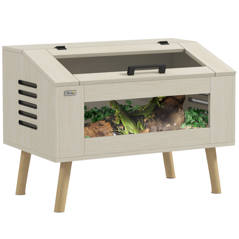 Tucker Murphy Pet™ 29 Gallon Reptile Terrarium, 31.5" X 20" X 24" Top Opening Reptile Tank With Tempered Glass Windows, Ventilations, For Snakes Lizards Horned Frogs Chameleons Hamsters Gerbils