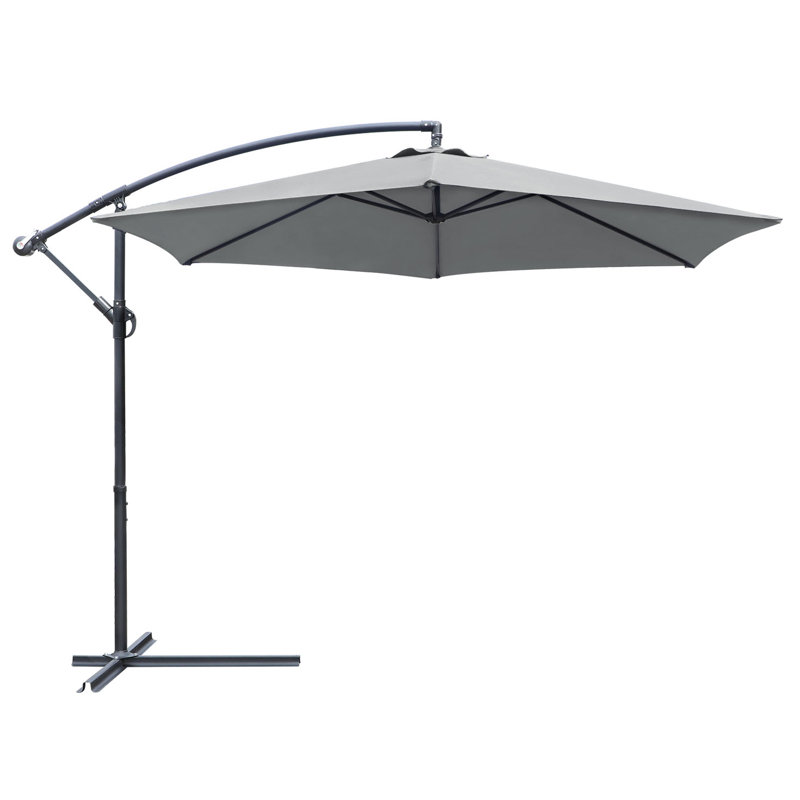 Parasol en porte-à-faux 10 pi Arabella, Gris