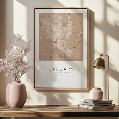 Calgary Street Map Canvas Art Print