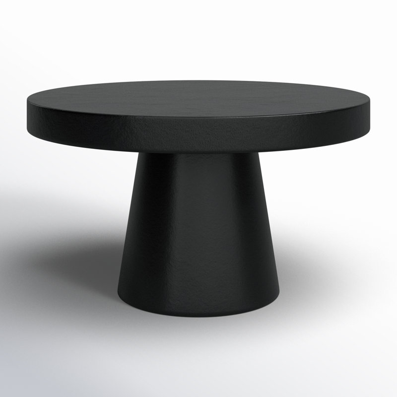 Table basse ronde en béton 27 po Prevelly, Noir