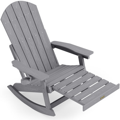 Chaise berçante d'extérieur surdimensionnée en plastique Adirondack