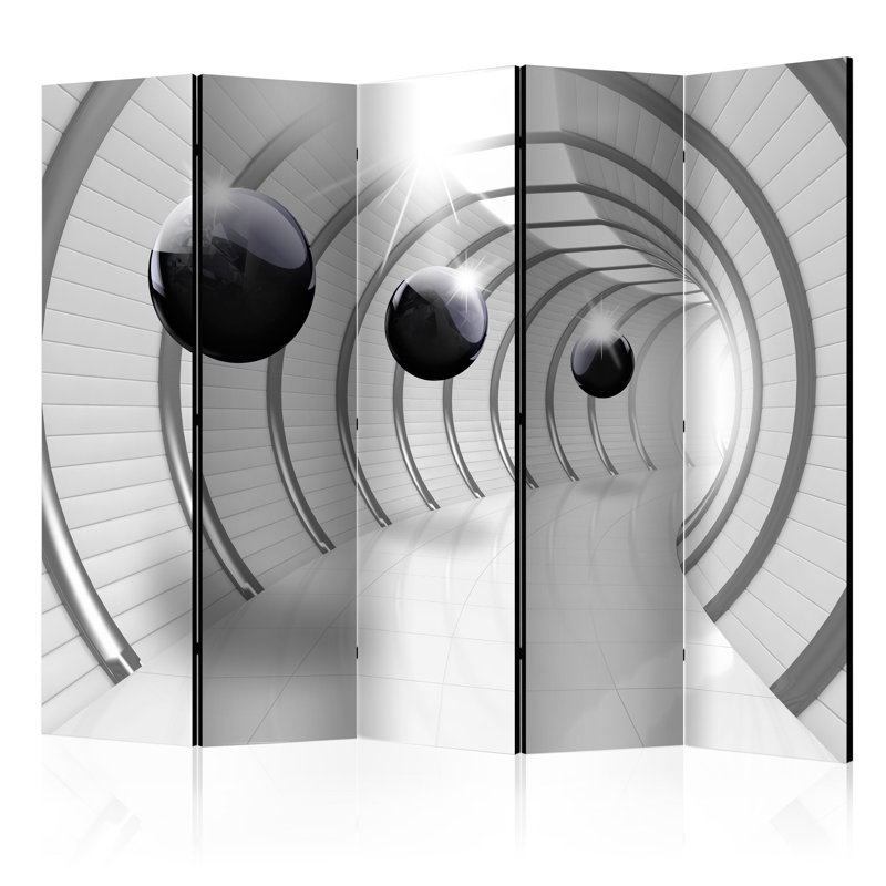 Bade Solid Wood Folding Room Divider, 5