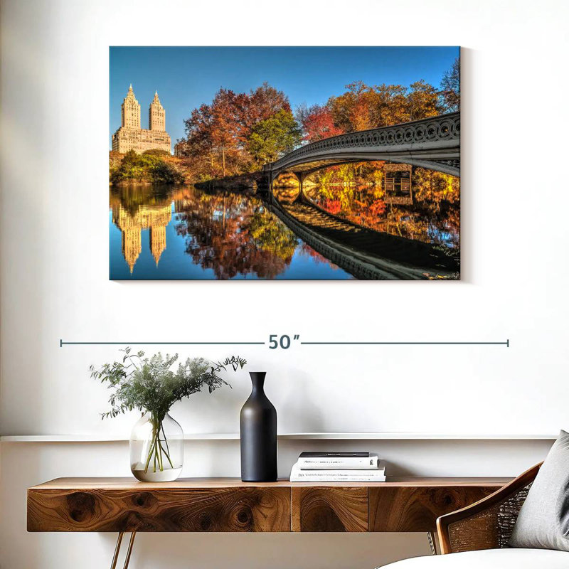Kavia Bow Bridge Reflection, 26" H x 39" W