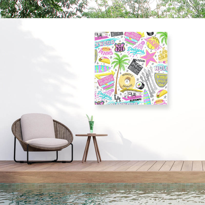 Toile d'extérieur Jess Stempel Los Angeles Spots, H 14 po x l 14 po
