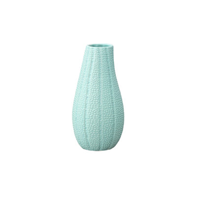 Vase en céramique à finition brillante bleu sarcelle