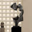 Grande sculpture 16,5 "haut de gamme en pierre de taihu noire-489831306