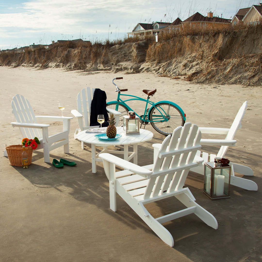 POLYWOOD® Classic Adirondack 4-Person Patio Seating Group, White