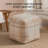 Guinda 18' Light Brown Upholstered Pouf Ottoman-593120215
