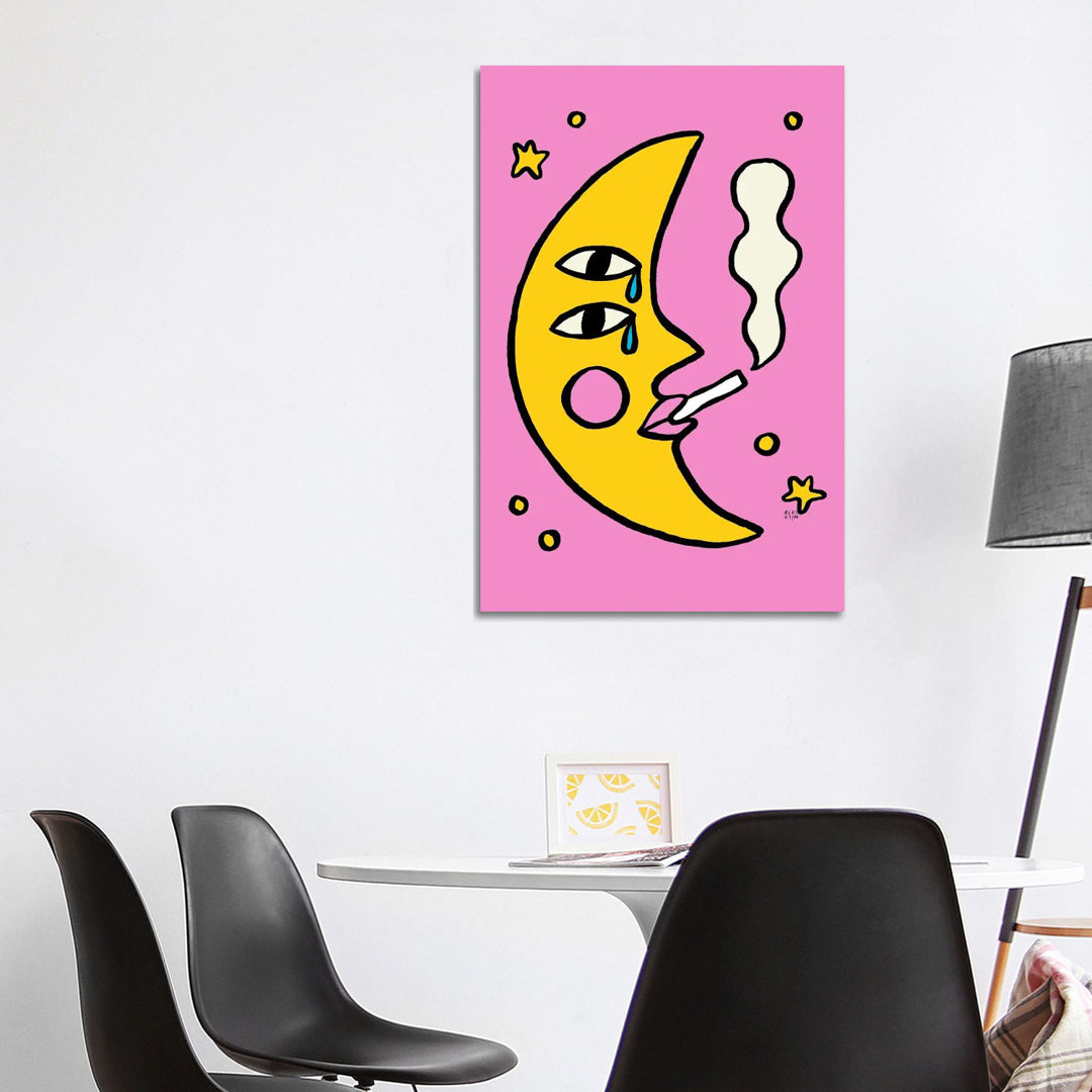 Sassy Moon von Aley Wild - Galerie-verpackte Leinwand Giclée auf Leinwand