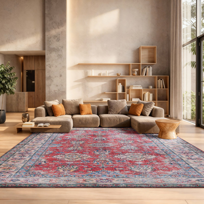 Tapis oriental rouille / beige, Rectangle 8 pi x 10 pi