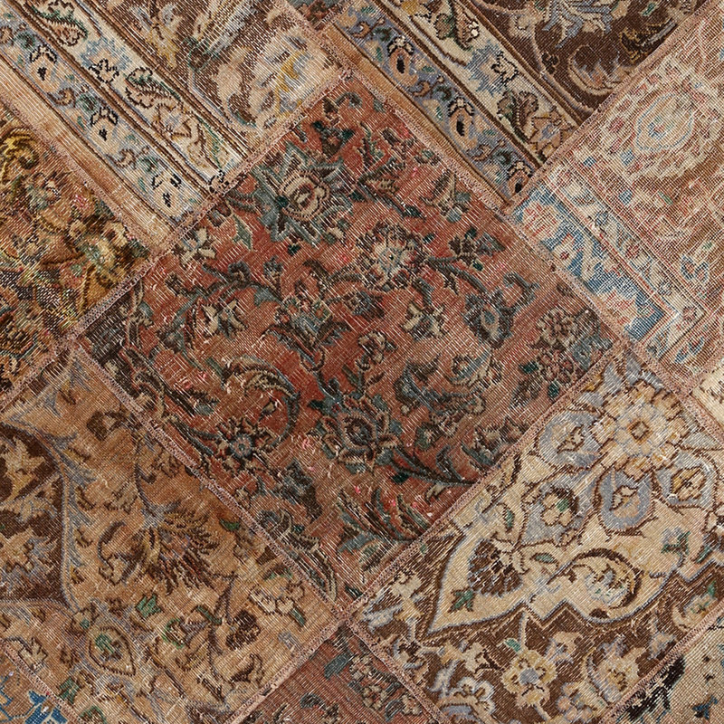 Tapis beige en laine noué à la main One-of-a-Kind Luisiana