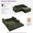 Boneless 80” W Modular Compression Sofa With Ottoman, High Rebound Density Sponge Sofa-155806701