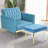 Siemon Velvet Accent Chair with Ottoman-956656804