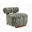 Tissu contemporain à rayures zébrées avec dossier cylindrique et mousse haute densité pour un confort confortable-1287704010