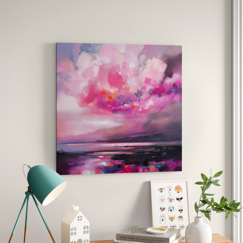 Dispersing Magenta by Scott Naismith - Wrapped Canvas Painting, 66.04 cm H x 66.04 cm W x 1.91 cm D