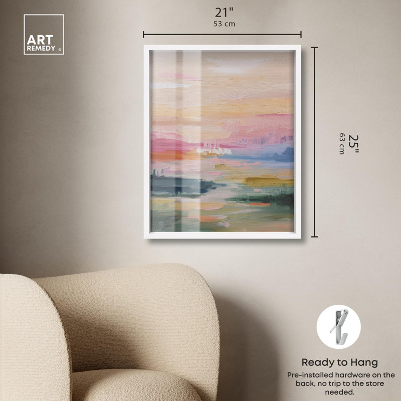 Evening Tones II Shadowbox Print Bedroom Wall Decor by Art Remedy, White Frame, 20 x 24, White Frame, 25"H x 21"W