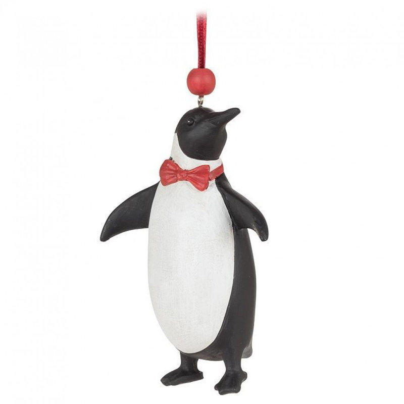 Ornement en forme de nœud papillon pingouin
