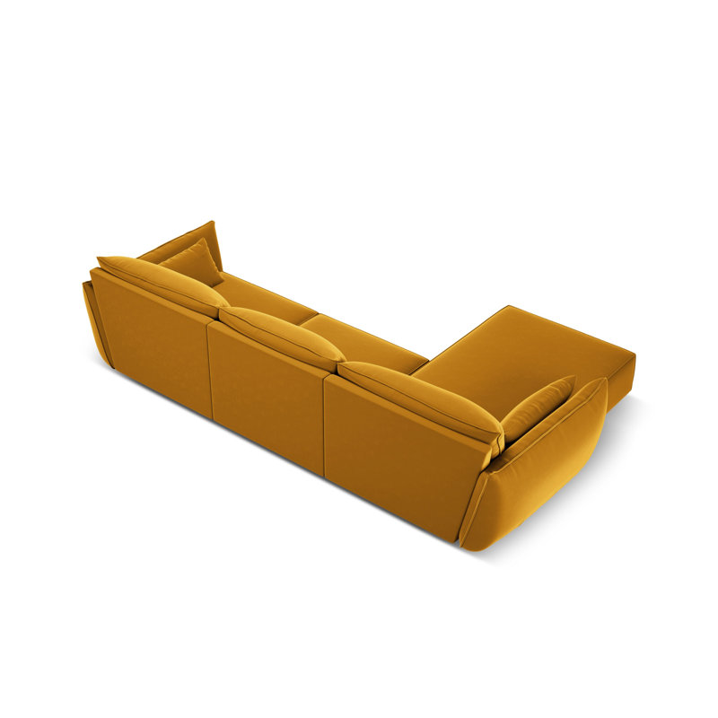 Adriona 4 Seater Corner Sofa , Yellow, Left Hand Facing