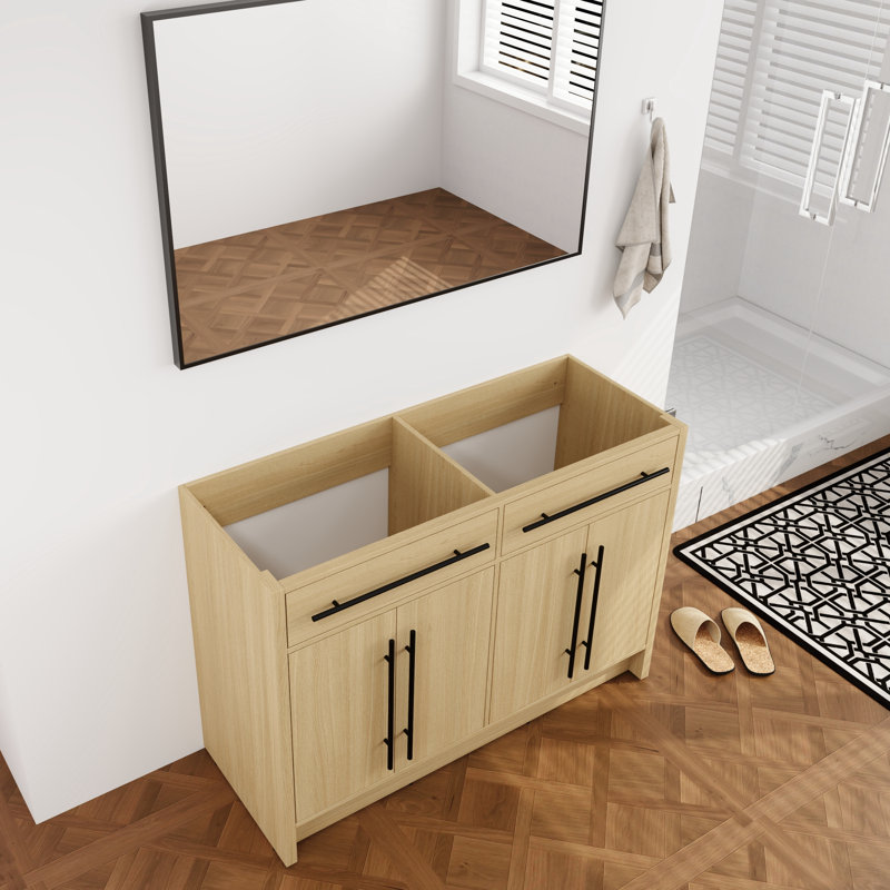 Base de meuble-lavabo double 48 po sans plateau