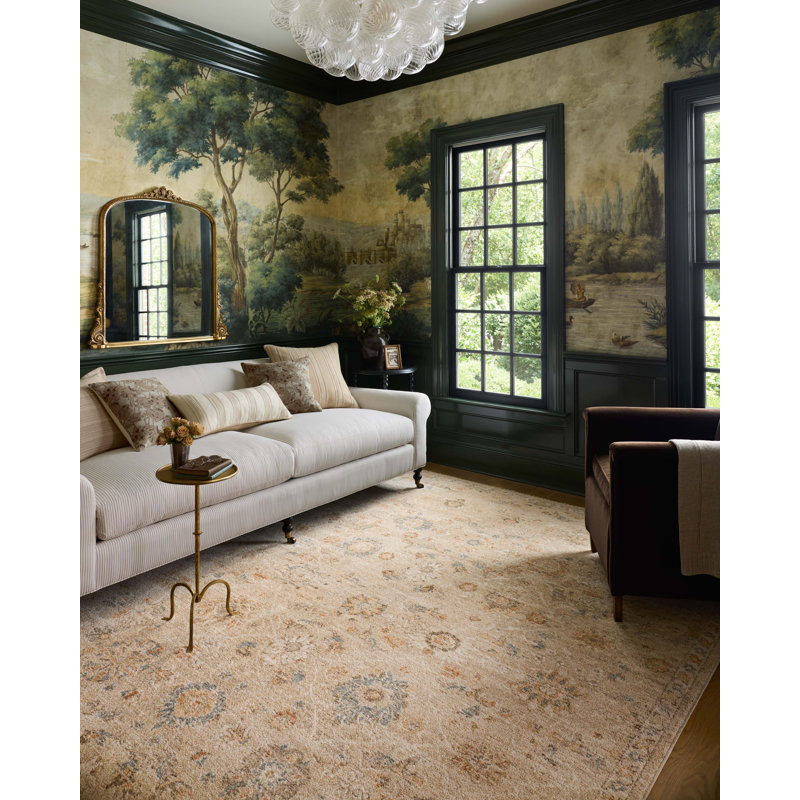 Chris Loves Julia x Loloi Palma Natural / Multi Area Rug, Rectangle 3'6" x 5'6"