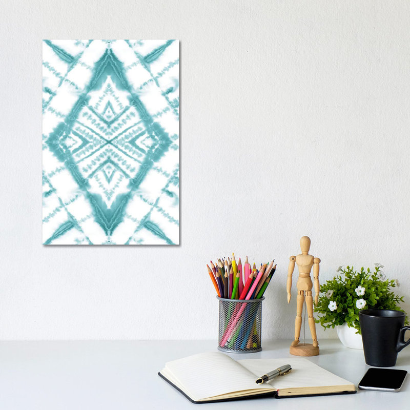 Dye Diamond Sea Glass by Jacqueline Maldonado - Wrapped Canvas Print, 20.32 cm H x 30.48 cm W